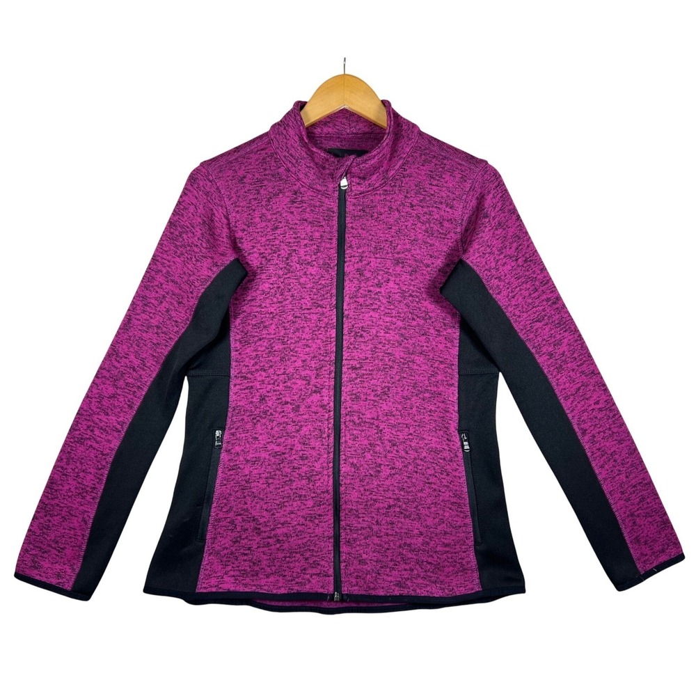 Marc New York Full Zip Athletic Jacket Purple Black, Womens Size M Retro Outdoor
